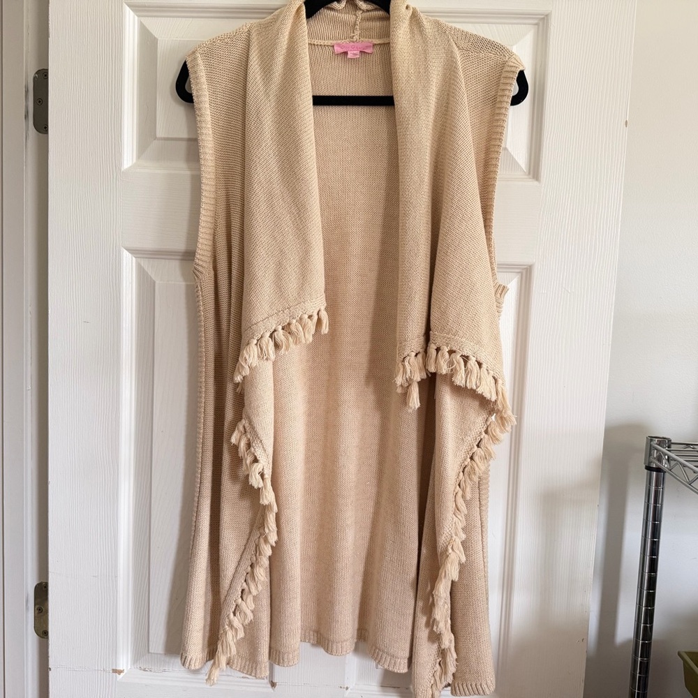 Lilly Pulitzer Gold Vest Size Large